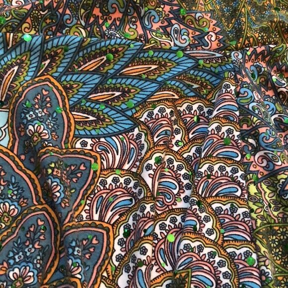 NWT Boutique Oh My Bod peacock mini skirt s - Picture 2 of 6